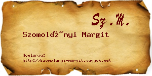 Szomolányi Margit névjegykártya